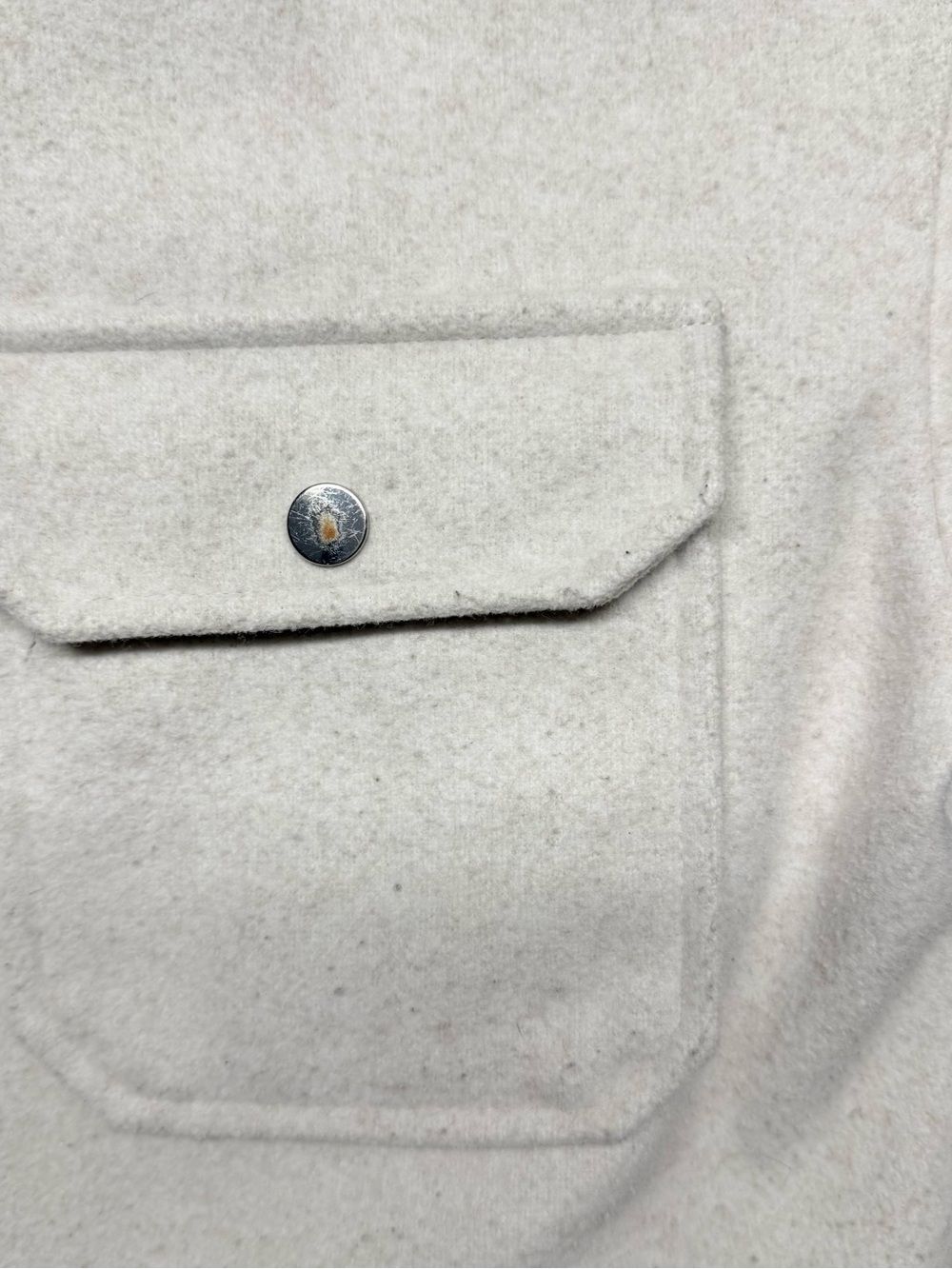 Zara Off-White Button Front Shacket - Picture 3 of 10